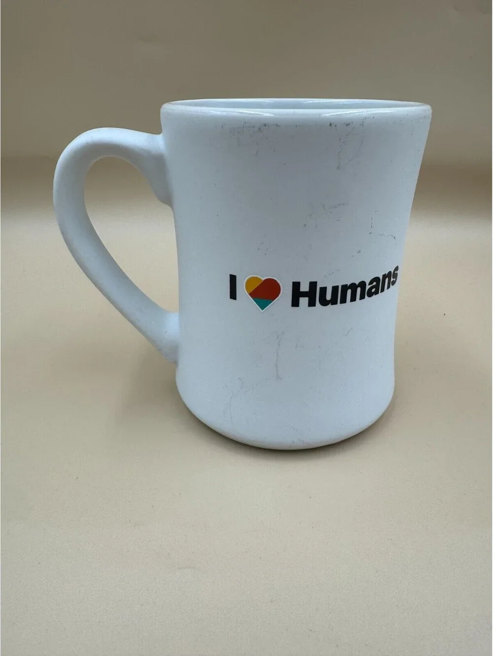 Lattice Coffee Mug I Love Humans SWAG Cup Heart Human Resources HR Office Desk